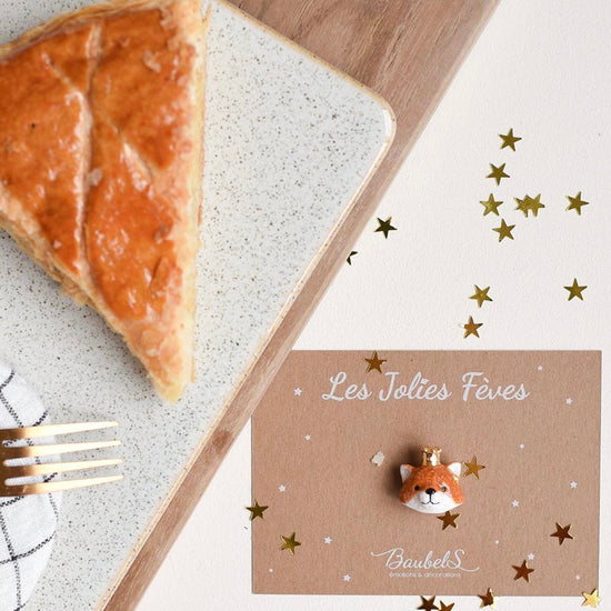 Epiphanie : fève en porcelaine renard pour galette des rois