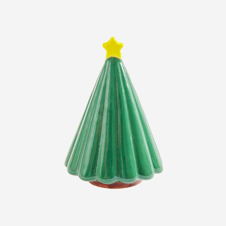 Petit sapin en porcelaine : décoration de Noël table de Noël