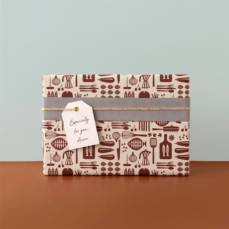 1 gift tag crème : accessoire pour emballage cadeau anniversaire