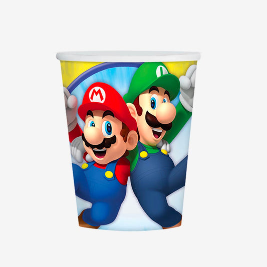Gobelet en carton : 8 gobelets Super Mario