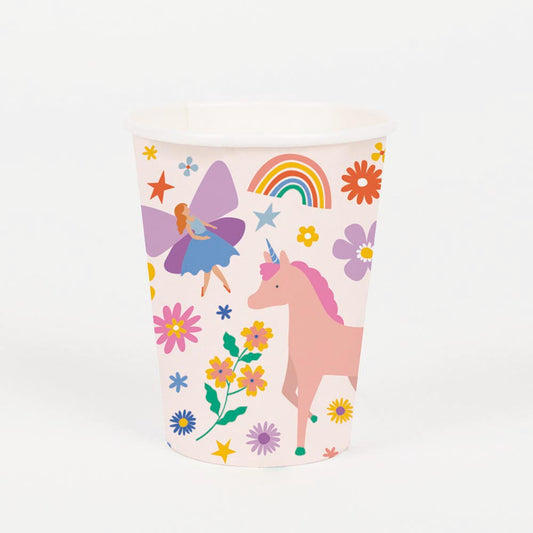 Paper cup: 8 galactic unicorn cups