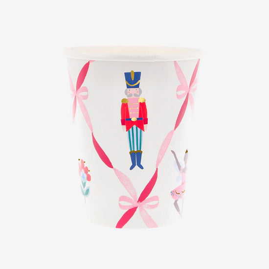 8 gobelets en carton casse-noisette meri meri pour décoration noël 