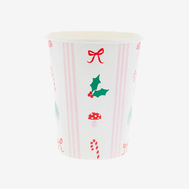 8 gobelets en carton motifs noel meri meri pour décoration noël 