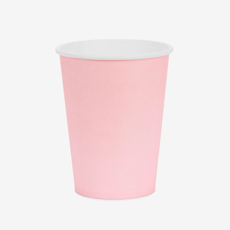 Gobelets rose clair : décoration anniversaire