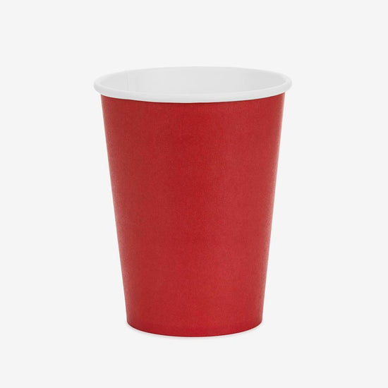 Gobelets en carton rouge décoration goûter pour enfant
