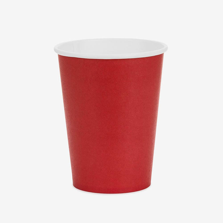 Gobelets en carton rouge décoration goûter pour enfant
