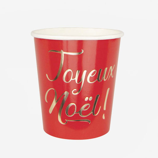 Noël - Gobelet carton : 8 gobelets joyeux Noël