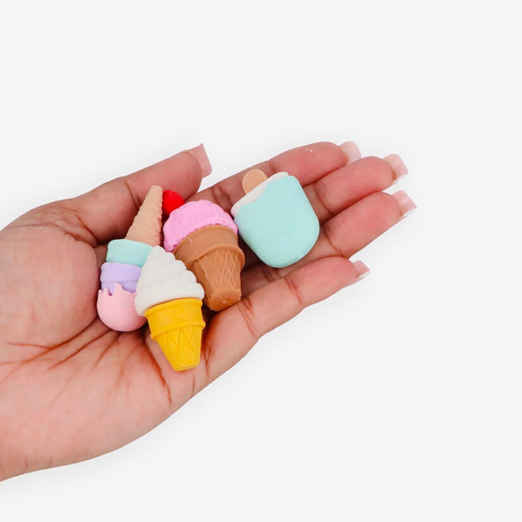 idée cadeau pochette surprise ou cadeau invité anniversaire enfant : 1 gomme glace pastel