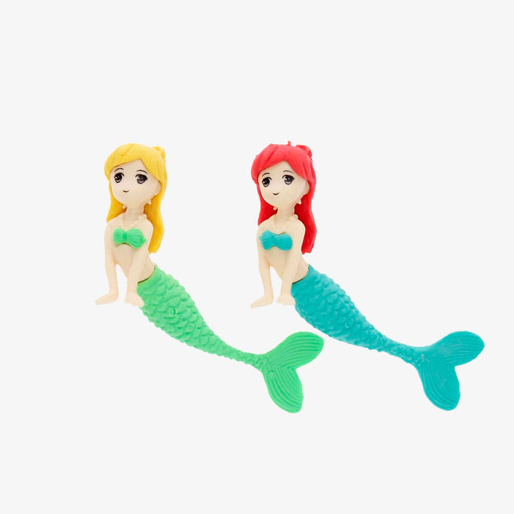 Gommes sirènes : idée cadeau pochette surprise anniversaire enfant