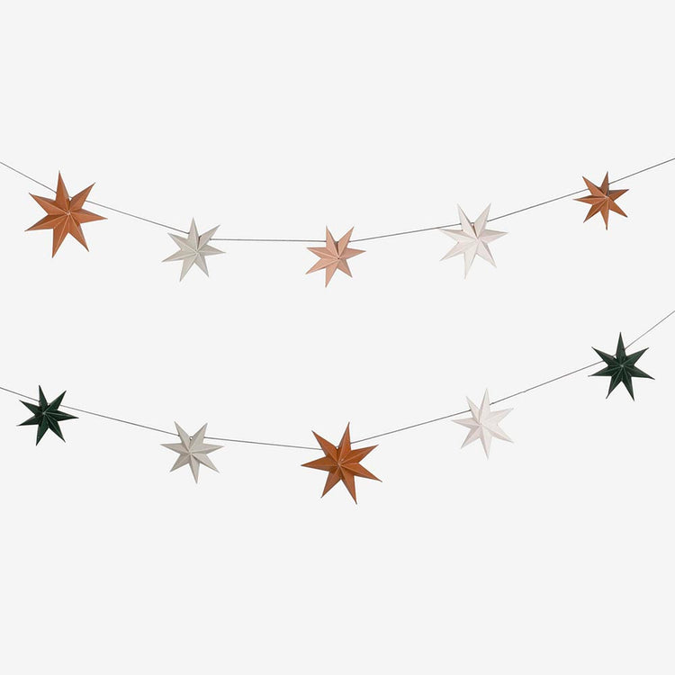 Guirlande étoile en papier - Décoration de Noël festive