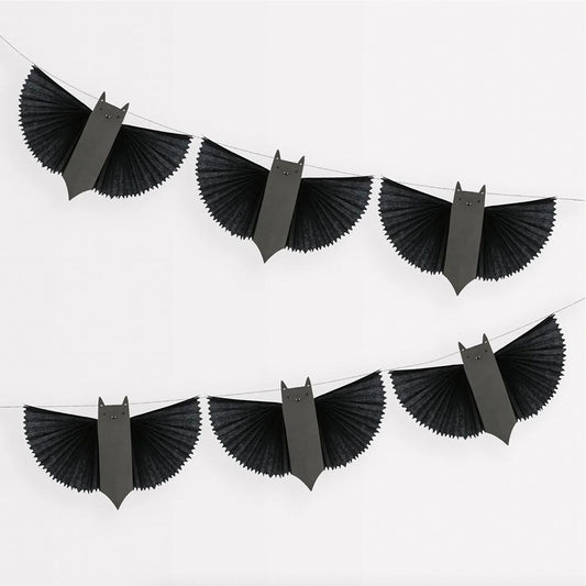 Decoración de Halloween: guirnalda de murciélagos de papel Meri Meri