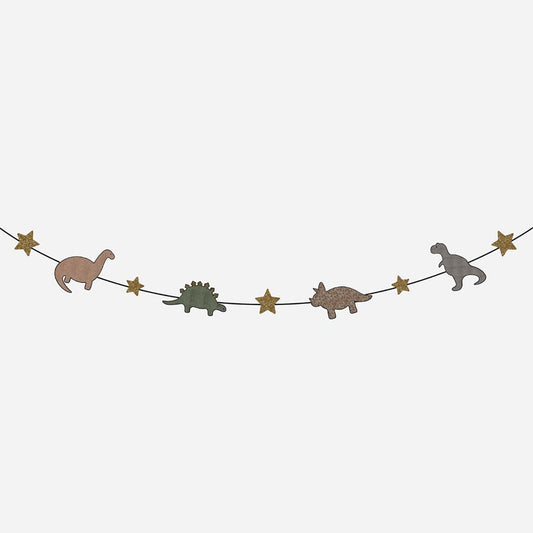 Guirlande dinos : decoration anniversaire enfant thème dinosaure