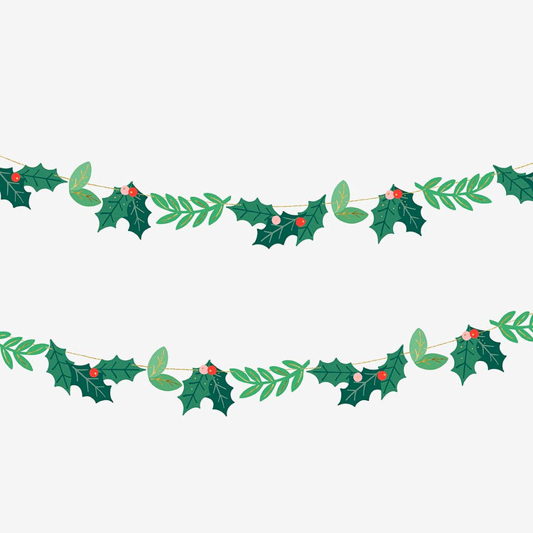 Mistletoe and holly garland