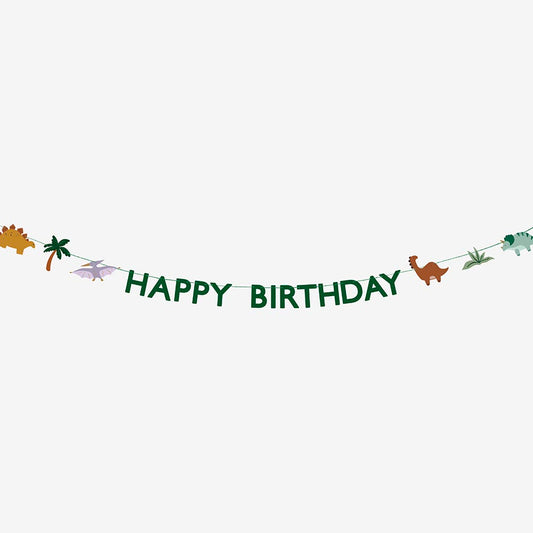 Guirlande festive et colorée pour un anniversaire dino inoubliable