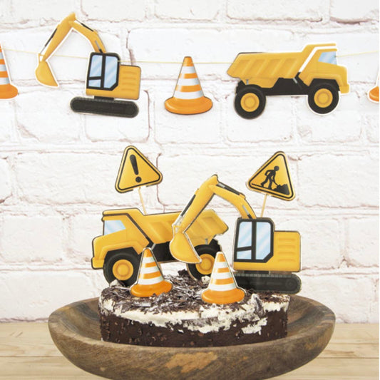 Guirlande camions de chantier parfait pour un anniversaire chantier