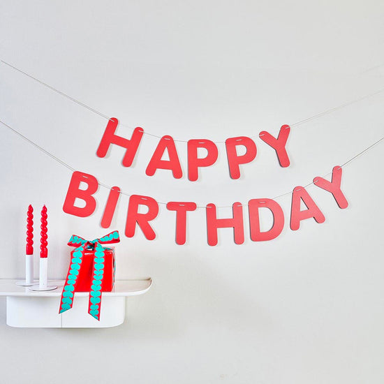Déco rouge vive pour anniversaire adulte ou enfant