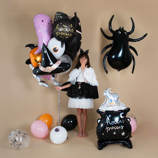 Ballon mylar noir Halloween Hocus pocus pour decoration fete chic