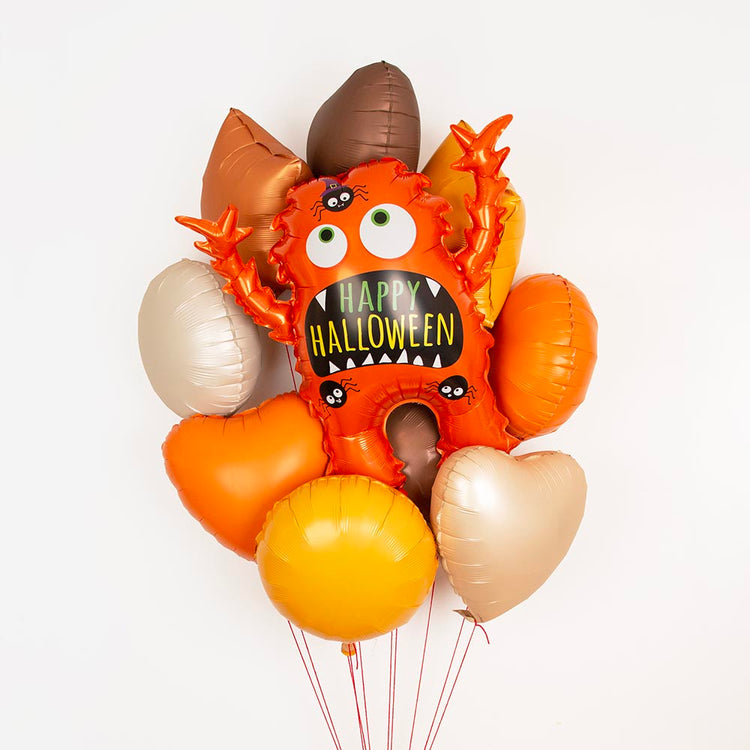 Grappe de ballons Halloween : ballon monstre et ballons latex