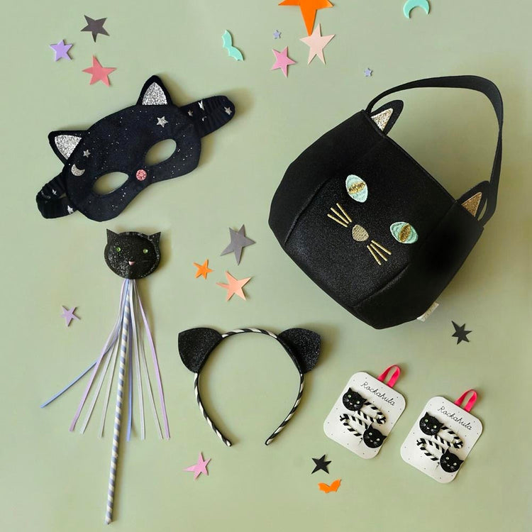 Barrettes chat noir : idée cadeau pochette surprise anniversaire enfant 