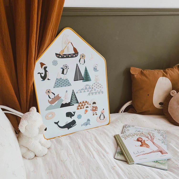 Jeu magnétique sur le thème de la banquise : pingouin, igloo, ours, idée cadeau anniversaire enfant