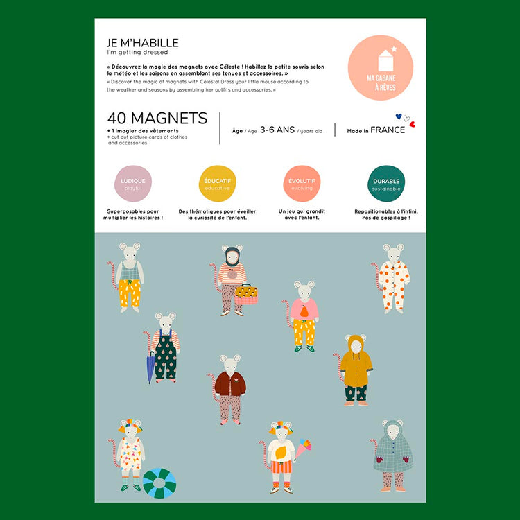 Jeu magnétique Je m'habille : idée cadeau de Noël enfant