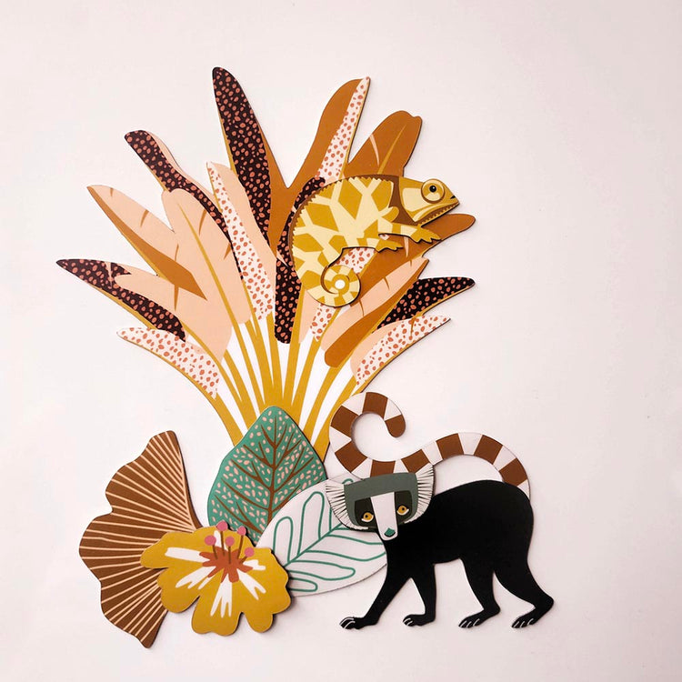 Jouet magnétique sur le thème de la jungle : idée décoration pour chambre enfant