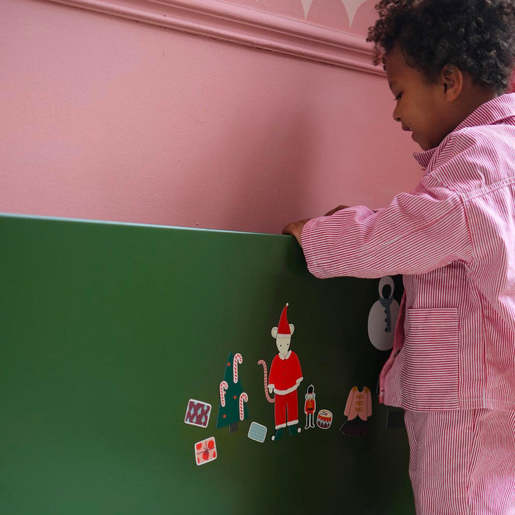 Jouet magnétique souris à habiller en Père Noël  : idée cadeau de Noël enfant