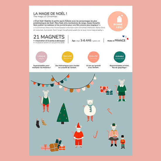 Jeu magnétique souris à habiller en Père Noël  : idée cadeau de Noël enfant