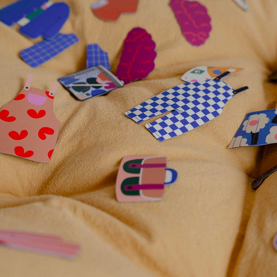 Jouet magnétique sur le thème des métiers artistiques : musicien, peintre, clown, idée cadeau anniversaire enfant