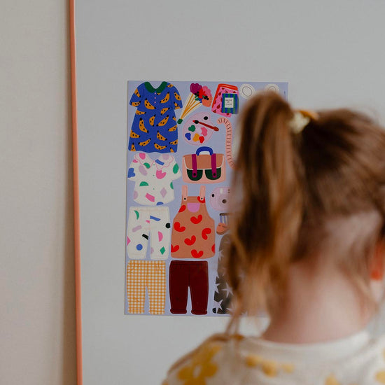 Jouet magnétique sur le thème des métiers créatifs : musicien , peintre, clown, idée cadeau de Noël enfant