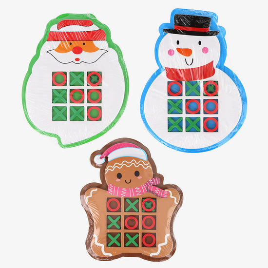 cadeau pour calendrier de l'avent ou pochette surprise de noel : 1 jeu de morpion noël