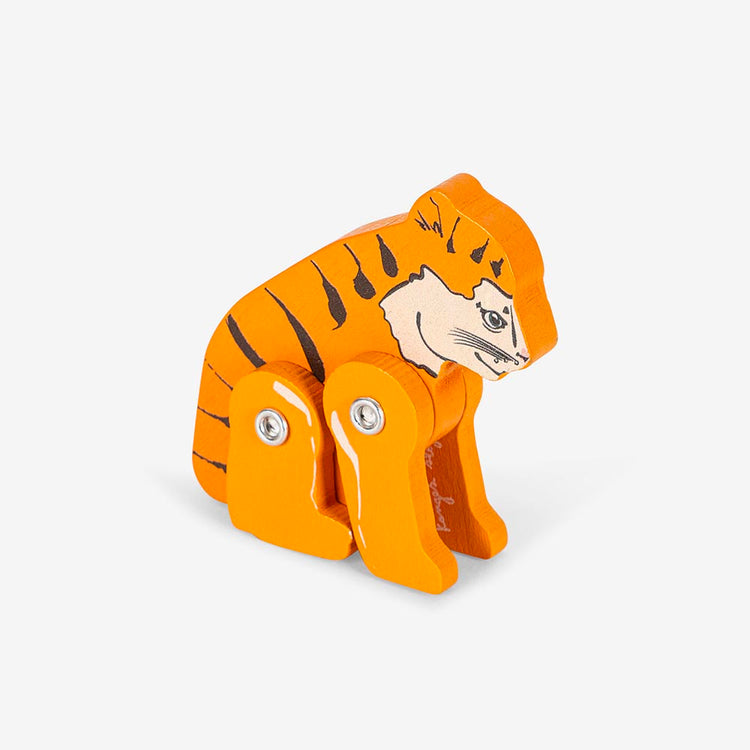 Tigre en bois décoration chambre enfant