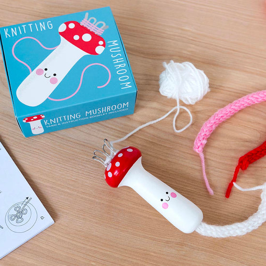 Champignon tricot : idée activité anniversaire enfant