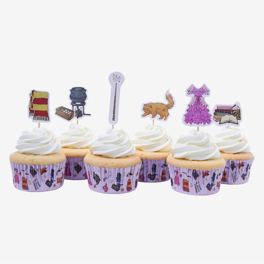 Kit à cupcakes Hermione : decor gateau anniversaire sorcier