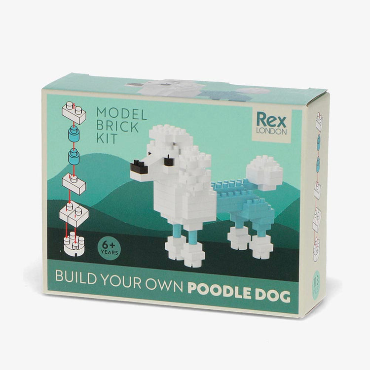 Kit de construction en briques caniche : idée cadeau anniversaire chien enfant