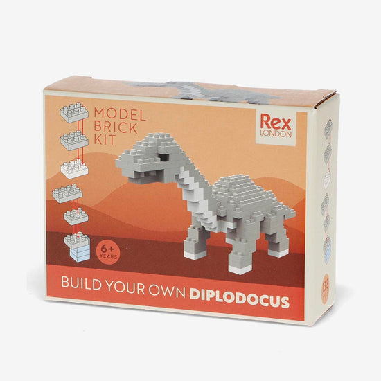 Kit de construction en briques diplodocus : idée cadeau anniversaire dinosaure