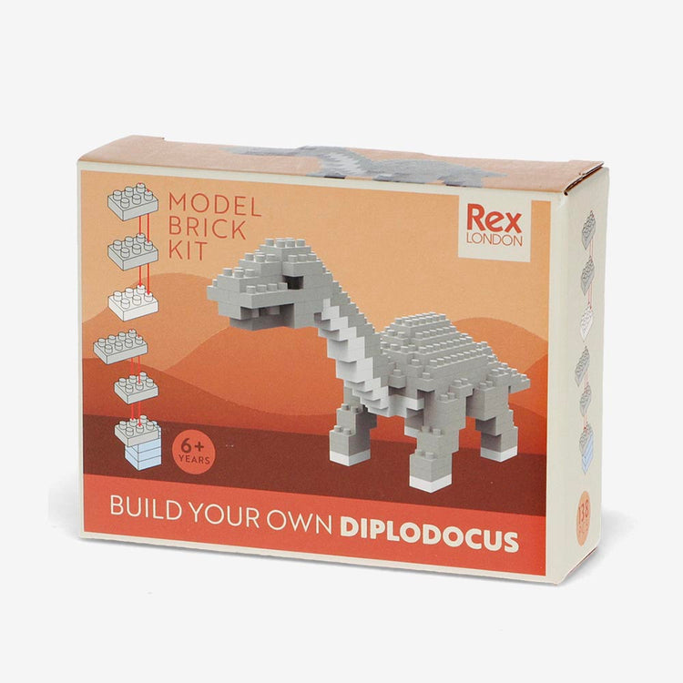 Kit de construction en briques diplodocus : idée cadeau anniversaire dinosaure