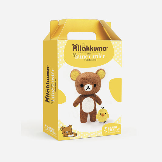 Kit de lana cardada Rilakkuma para actividades manuales con niños
