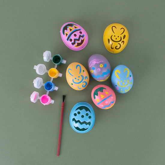 Kit pochoirs et peinture sur œuf de Pâques : activités paques