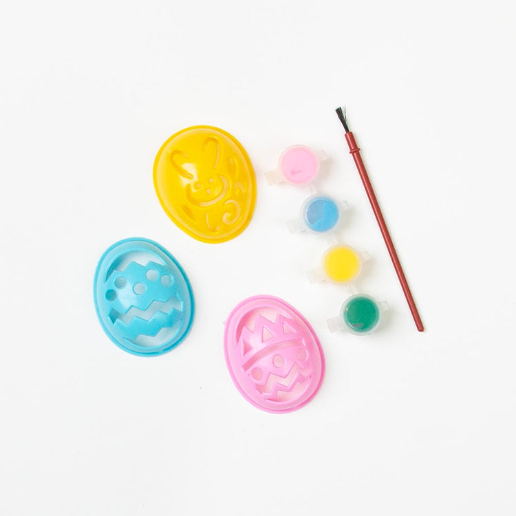Kit pochoirs et peinture sur œuf de Pâques : bricolage paques facile