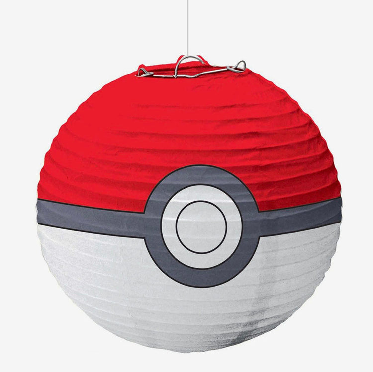 Lanterne en papier Pokeball : decoration anniversaire garcon