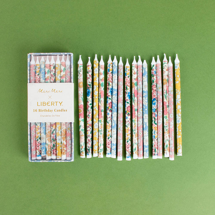 Bougie anniversaire : 16 bougies liberty
