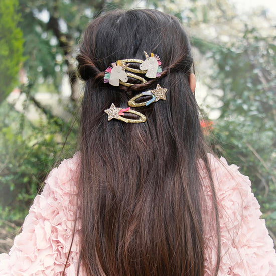 Accessoire cheveux : 2 barrettes licorne