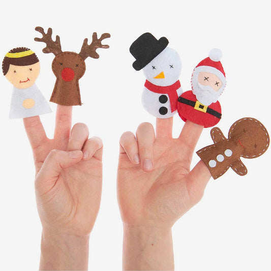 Marionnette de main en feutre à construire Noël : jouet pour enfants