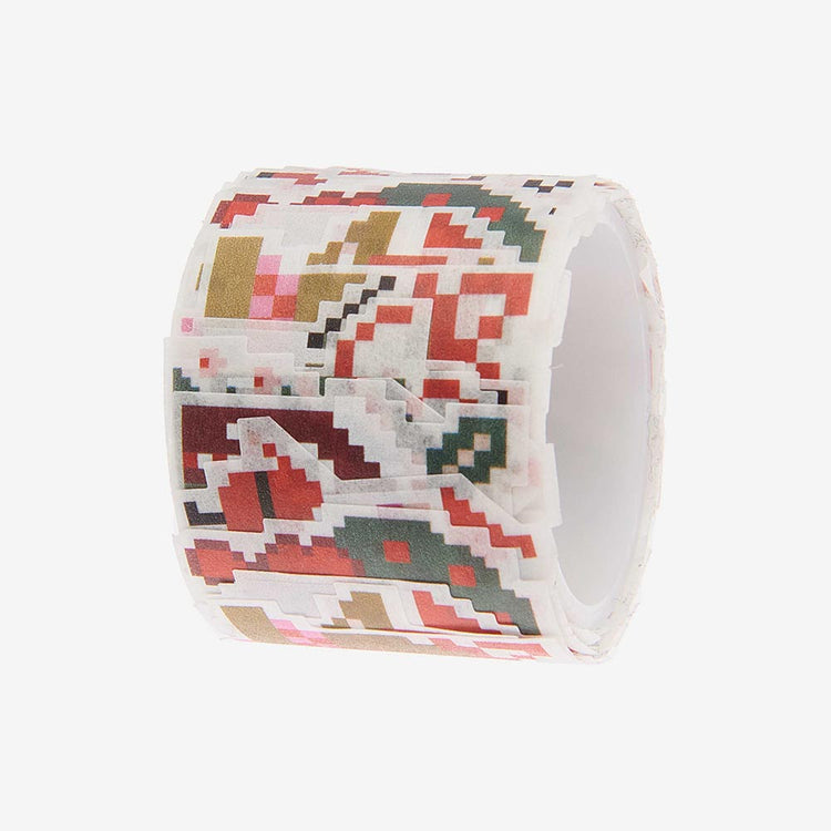 Autocollants washi tape Noël pour emballage cadeau personnalisé