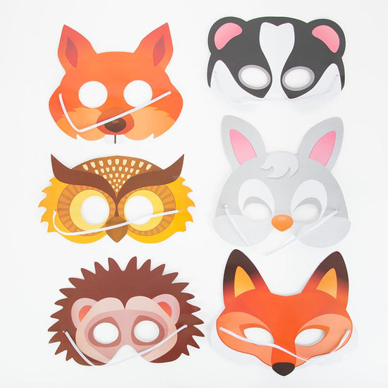 12 masques d'animaux de la forêt pour se déguiser à Carnaval