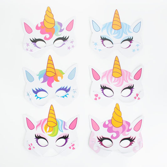 12 masques licorne - Cadeau anniversaire - Accessoire photobooth