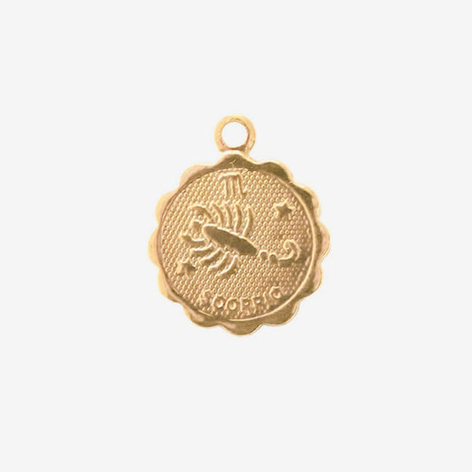 Médaille signe astrologique scorpion pour bijou personnalisé