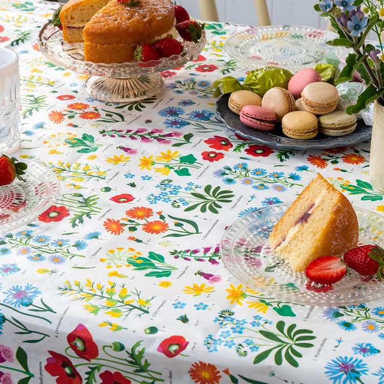 Nappe fleurs sauvages idéal pour décoration festive