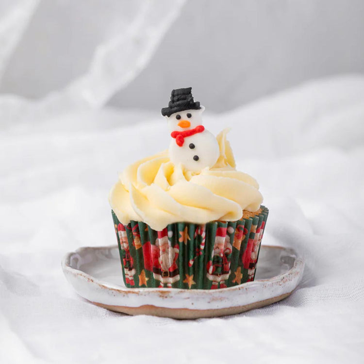 6 toppers en sucre bonhomme de neige - decoration comestible